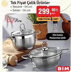 CHEF'S PRO TEK FİYAT ÇELİK ÜRÜNLER TENCERE 14 CM/SAHAN 16 CM CHEF'S PRO TEK FİYAT ÇELİK ÜRÜNLER TENCERE 14 CM/SAHAN 16 CM